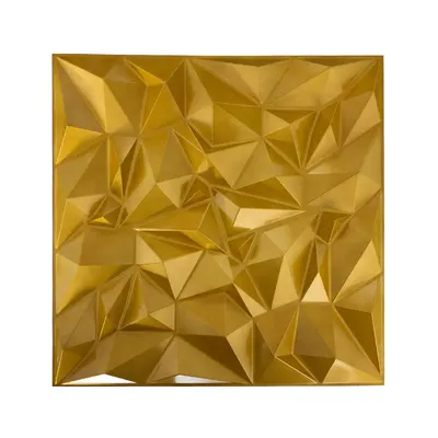 Painéis de parede decorativos 3D com espelho dourado